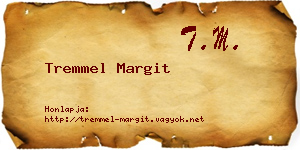 Tremmel Margit névjegykártya